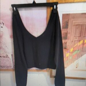 Elegant Black V-Neck Women's Top